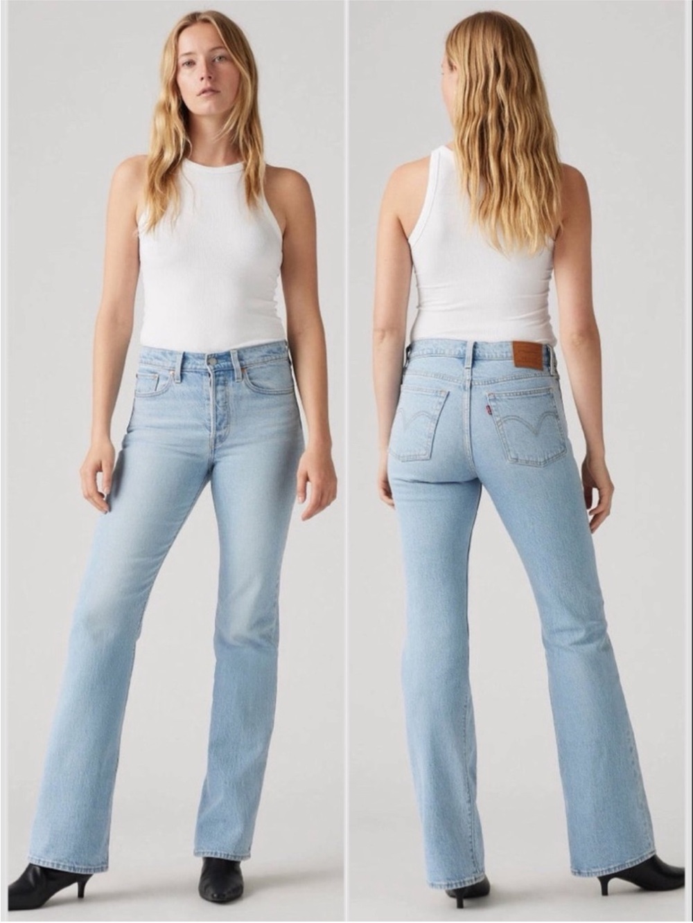 Levi's Wedgie Bootcut Jeans in Blasted Stone Wash sz 27 x 32
